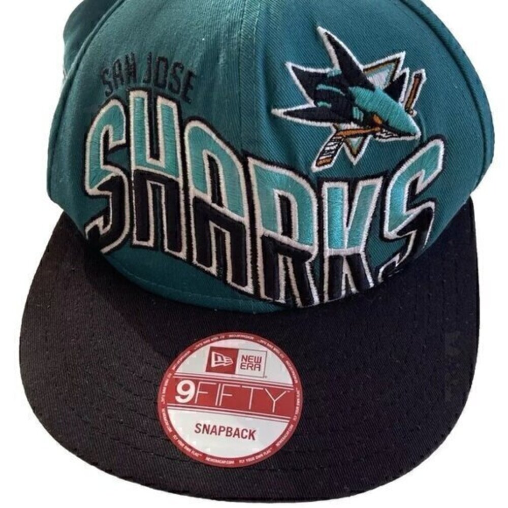 NHL Vtg San Jose Sharks Western Conference Patch Hat New Era SnapBack 9fifty